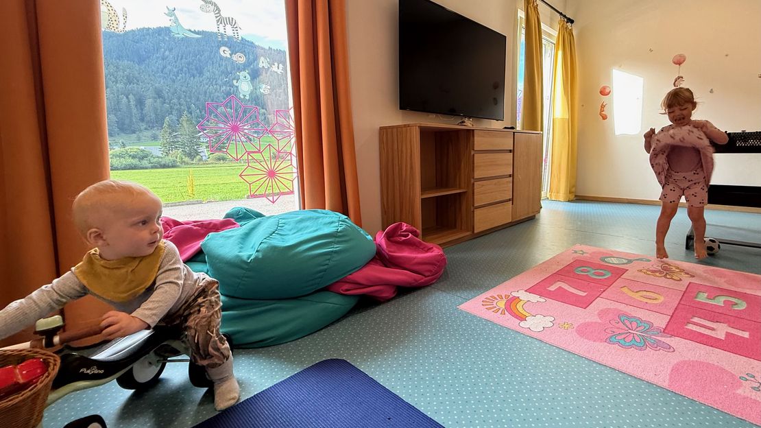 Dagen startet med et tur et legerummet med den gode udsigt